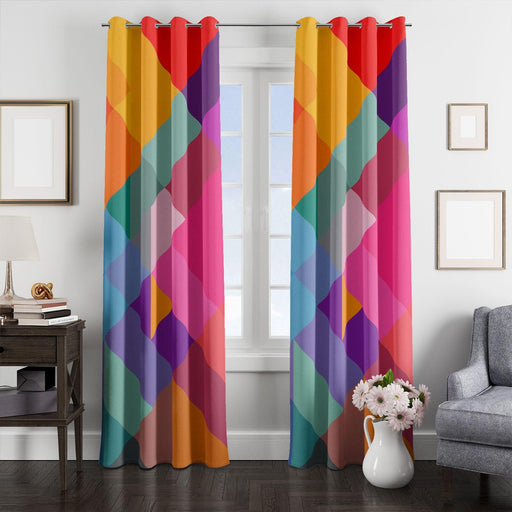 prism colorful abstract window Curtain