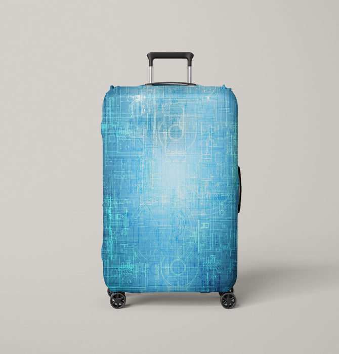 prototype of future technology pattern Luggage Cover | suitcase