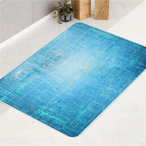 prototype of future technology pattern bath rugs