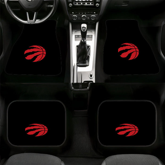 raptors red basket logo Car floor mats Universal fit