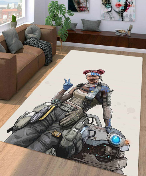 pose lifeline from apex legends Living room carpet rugs