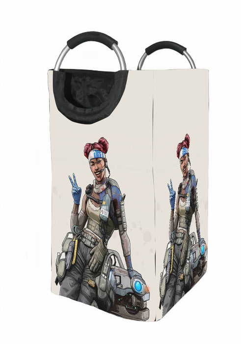 pose lifeline from apex legends Laundry Hamper | Laundry Basket