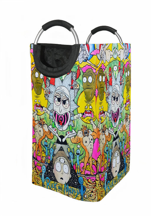 rick and morty chaos colorful Laundry Hamper | Laundry Basket