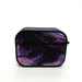 purple black and orange abstract painting airpods case