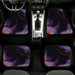 purple black and orange abstract painting Car floor mats Universal fit