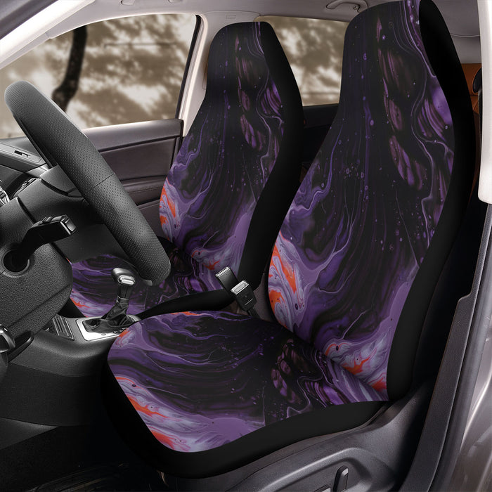 purple black and orange abstract painting Car Seat Covers