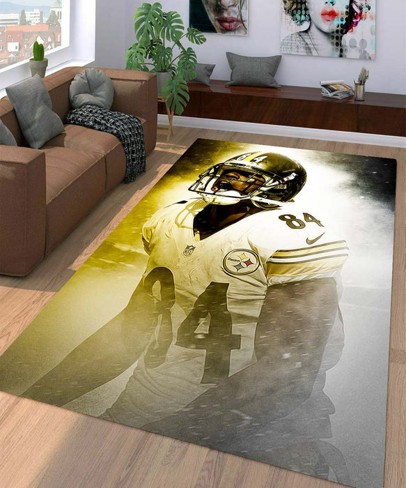 powerful player steelers nfl Living room carpet rugs