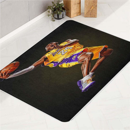 powerfull face kobe lakers bath rugs