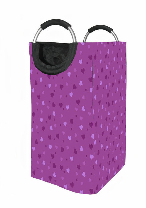 purple love heart Laundry Hamper | Laundry Basket