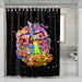 rick and morty galaxy shower curtains