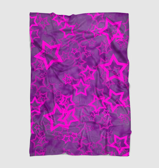 purple stars glowing Ultra soft fleece blanket