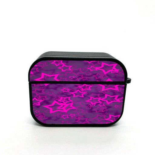 purple stars glowing airpods case