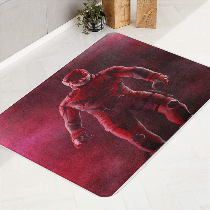 red fog daredevil art painting bath rugs