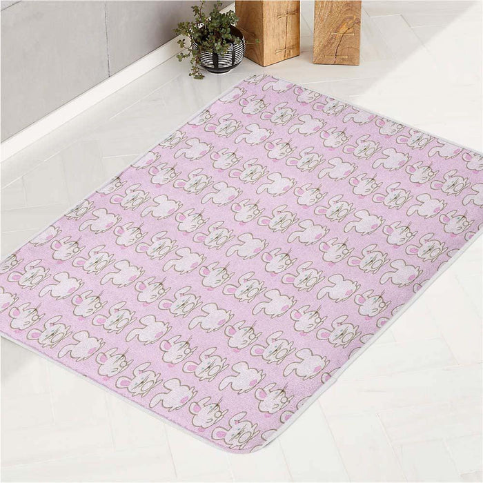 rabbit cartoon character bath rugs