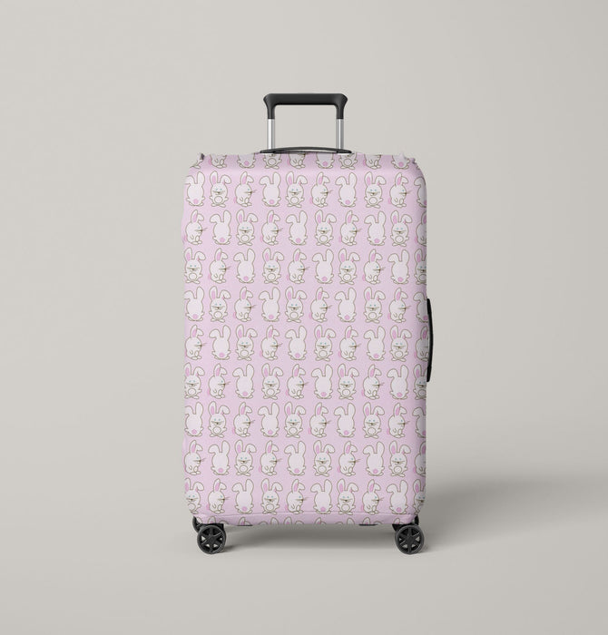 rabbit cartoon character Luggage Cover | suitcase