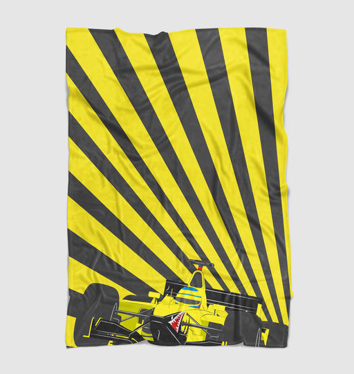 race of formula one pattern Ultra soft fleece blanket