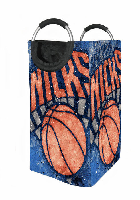 prism orange logo new york knicks Laundry Hamper | Laundry Basket