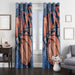 prism orange logo new york knicks window Curtain