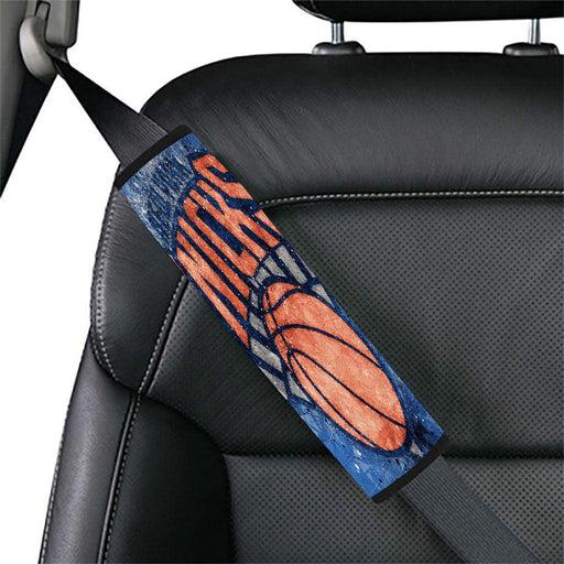 prism orange logo new york knicks Car seat belt cover - Grovycase