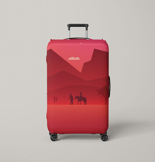 red of red dead redemption 2 silhouette Luggage Covers | Suitcase