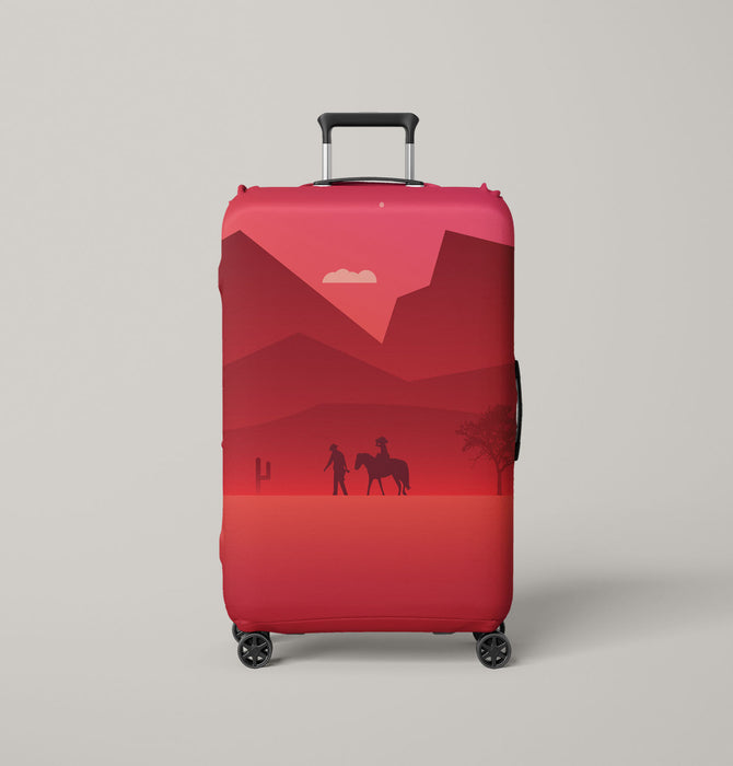 red of red dead redemption 2 silhouette Luggage Covers | Suitcase