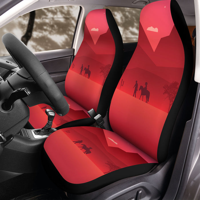 red of red dead redemption 2 silhouette Car Seat Covers