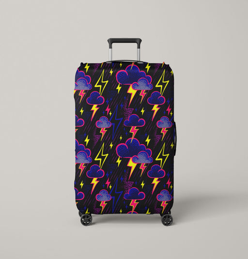 rain and thunder in midnight Luggage Cover | suitcase