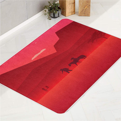 red of red dead redemption 2 silhouette bath rugs