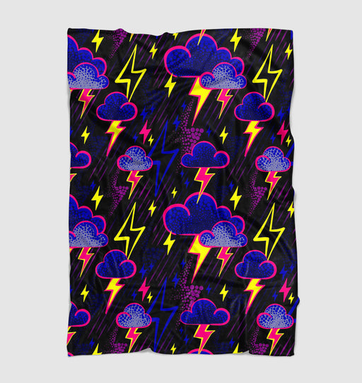 rain and thunder in midnight Ultra soft fleece blanket