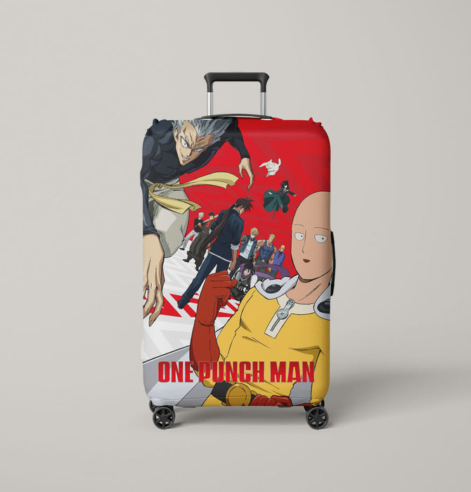 red one punch man character Luggage Covers | Suitcase