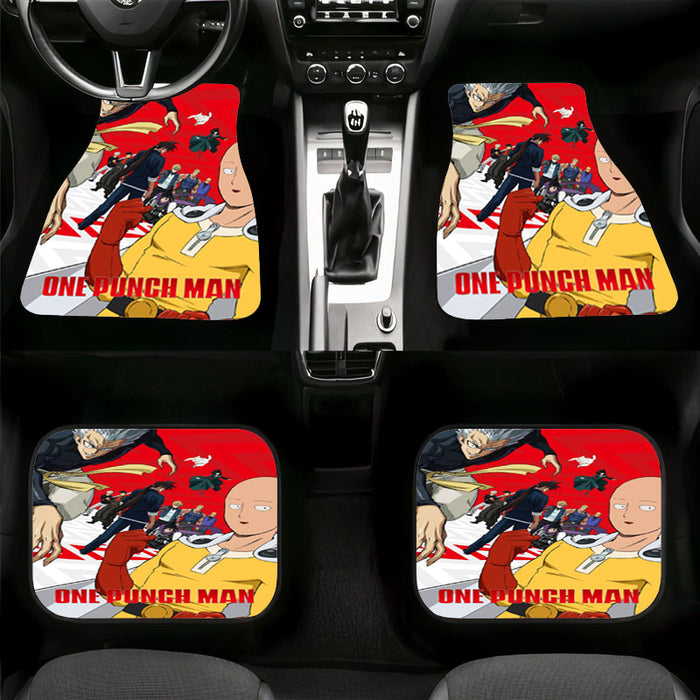 red one punch man character Car floor mats Universal fit