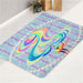 rainbow anime style for hatsune miku bath rugs