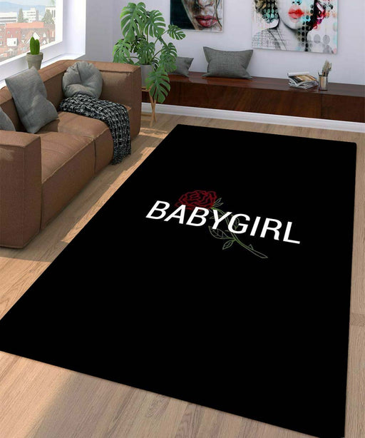 roses and babygirl Living room carpet rugs