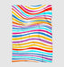 rainbow bold lines wave Ultra soft fleece blanket