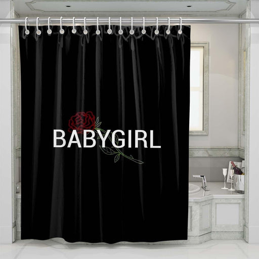 roses and babygirl shower curtains