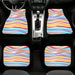 rainbow bold lines wave Car floor mats Universal fit