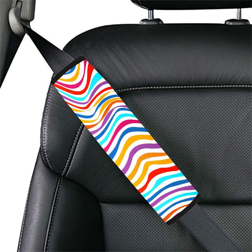 rainbow bold lines wave Car seat belt cover