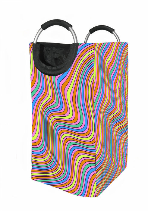 rainbow wave pop color Laundry Hamper | Laundry Basket