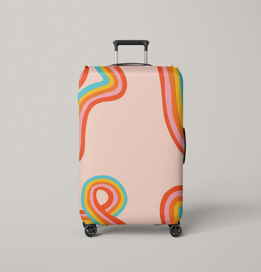 rainbow ways twirl shapes Luggage Cover | suitcase