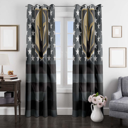 proud of america vegas golden knights window Curtain