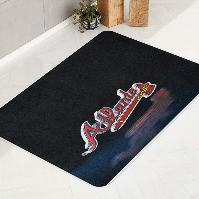 reflection atlanta braves logo bath rugs