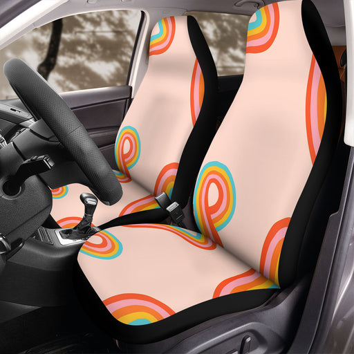 rainbow ways twirl shapes Car Seat Covers