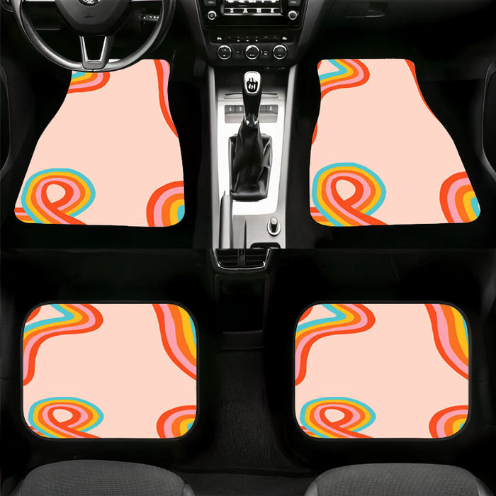 rainbow ways twirl shapes Car floor mats Universal fit