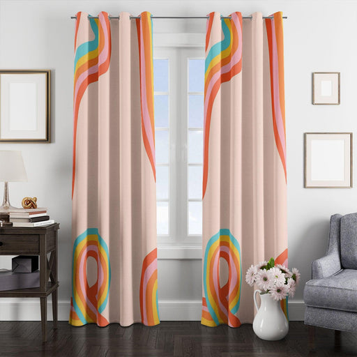 rainbow ways twirl shapes window Curtain