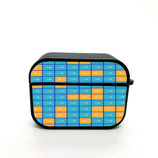 random arrow square pattern airpods case