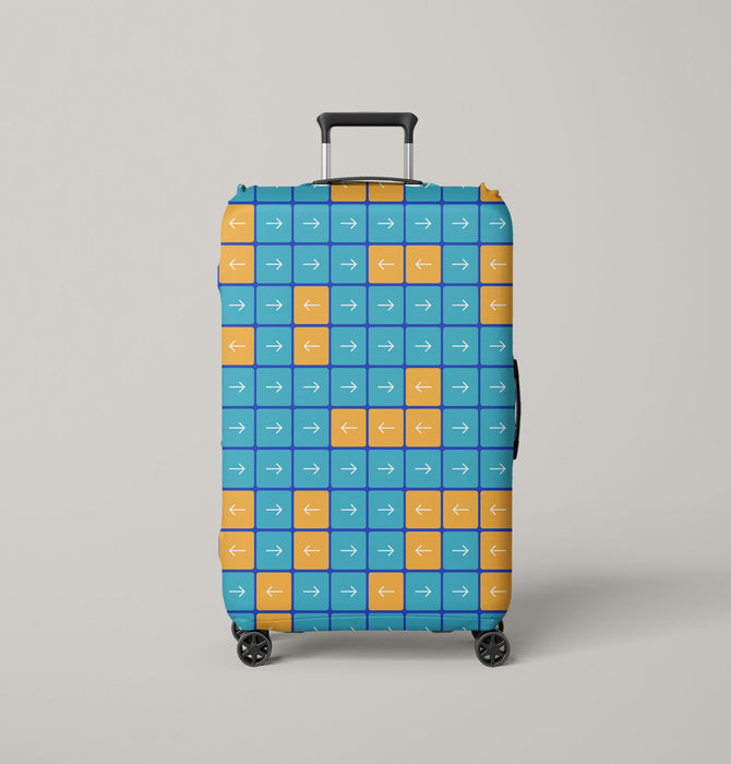 random arrow square pattern Luggage Cover | suitcase