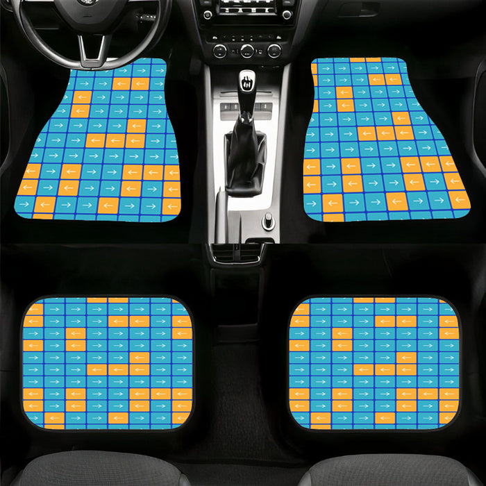 random arrow square pattern Car floor mats Universal fit