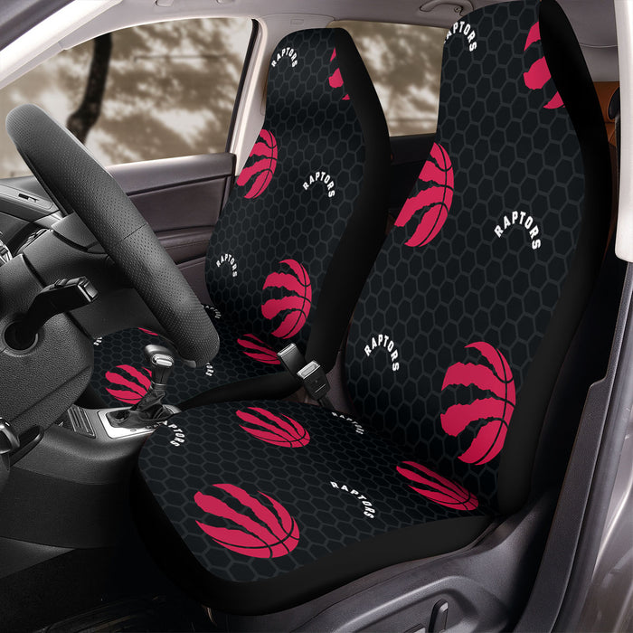 raptors red nba logo hexagon Car Seat Covers