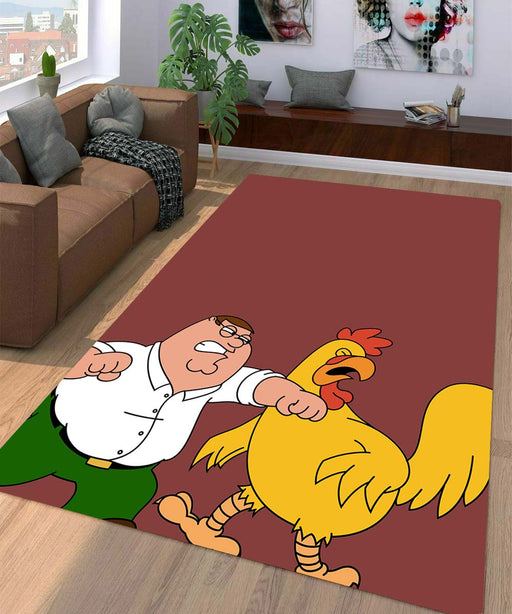 punch the chiken family guy Living room carpet rugs