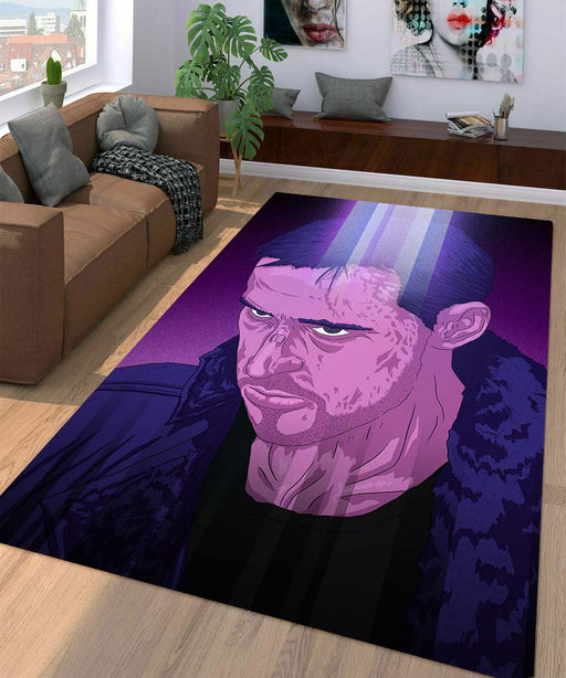 ryan gosling cartoon blade runner 2049 Living room carpet rugs